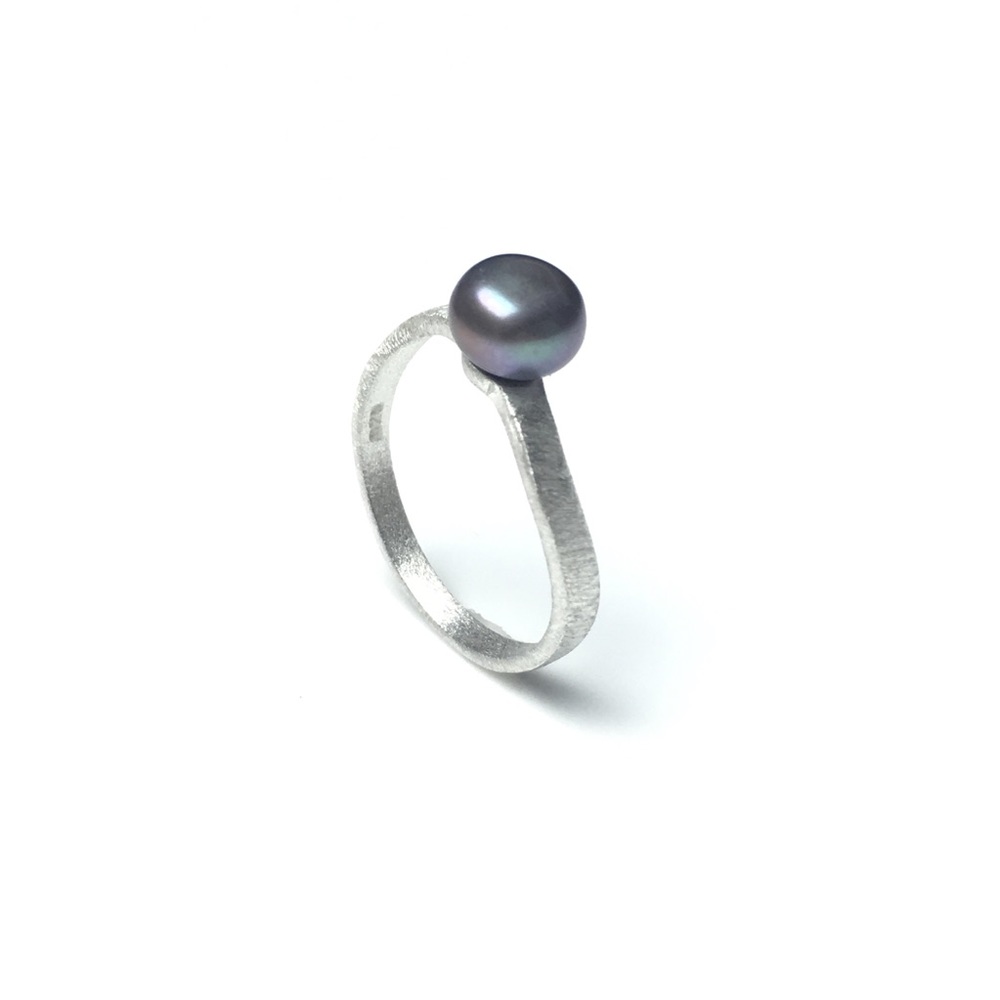 [A006] 925 Silver Freshwater Pearl Ring